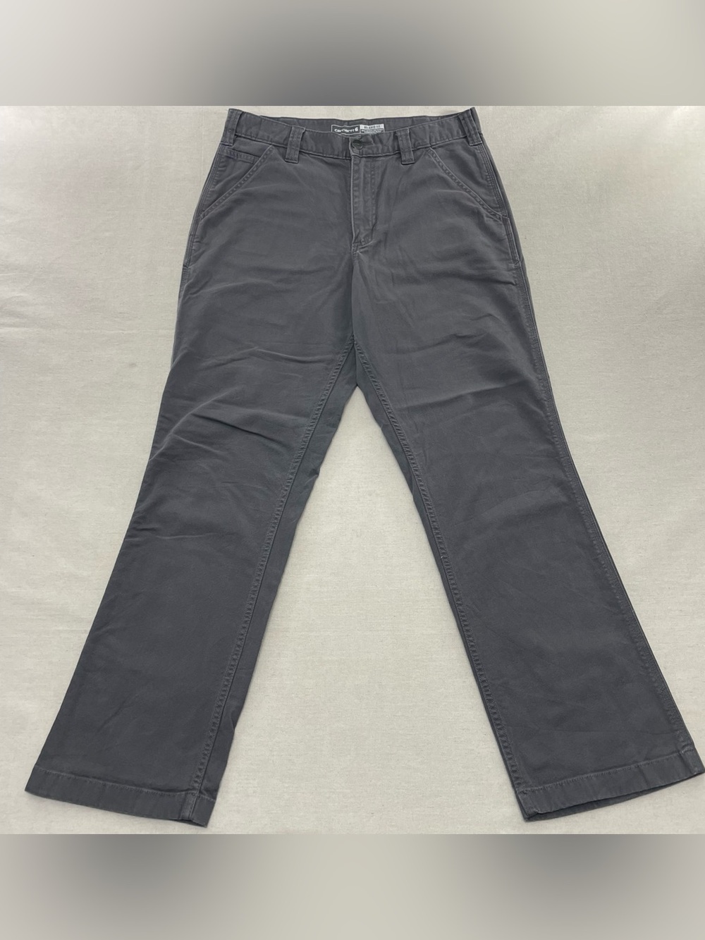 Carhartt Rugged Flex Relaxed Fit Canvas Work Pants Grey Men's 32x31 102291-039